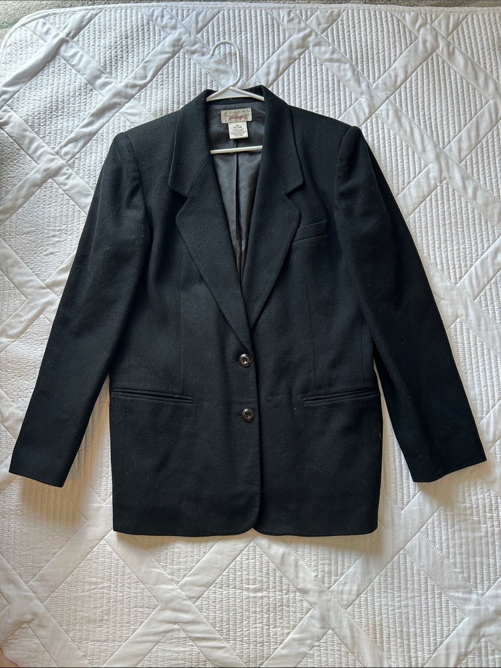Worthington 100% wool Black Women's Blazer - Classic Two-Button Suit end.